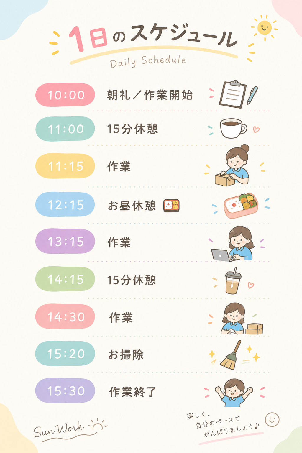 1日のスケジュール